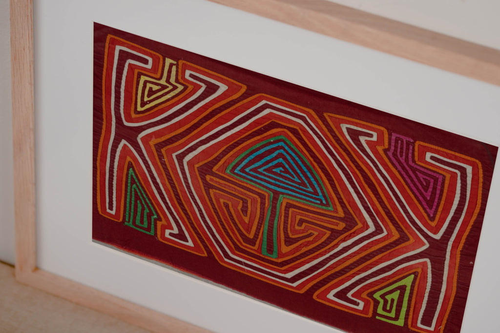 Maroon Orange And White Arrowhead Mola