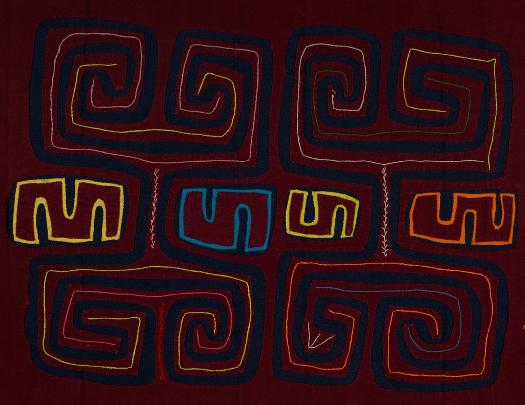 Burgundy Classic Design Kuna Mola