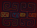 Burgundy Classic Design Kuna Mola