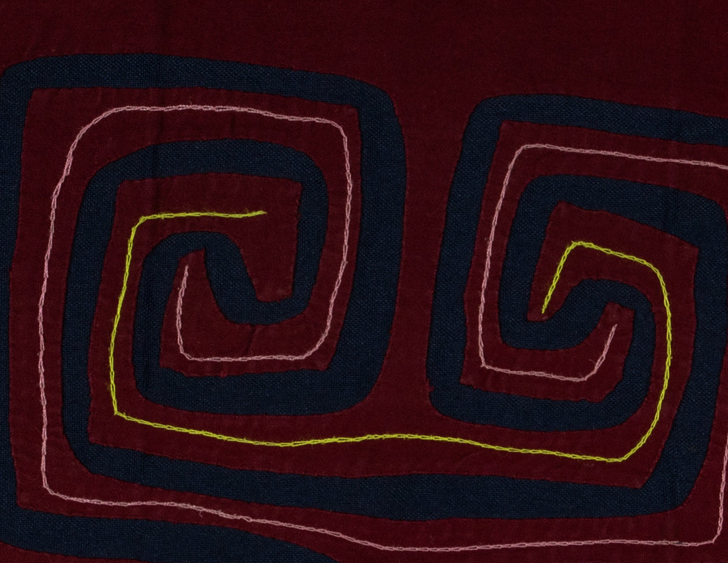 Burgundy Classic Design Kuna Mola