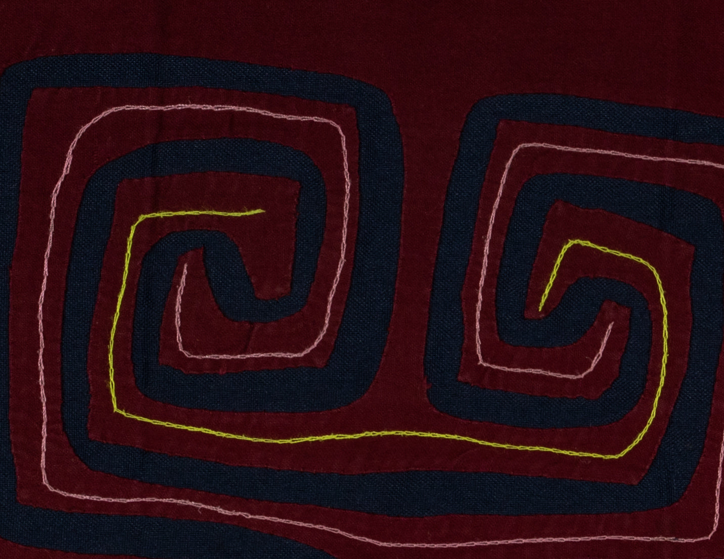 Burgundy Classic Design Kuna Mola