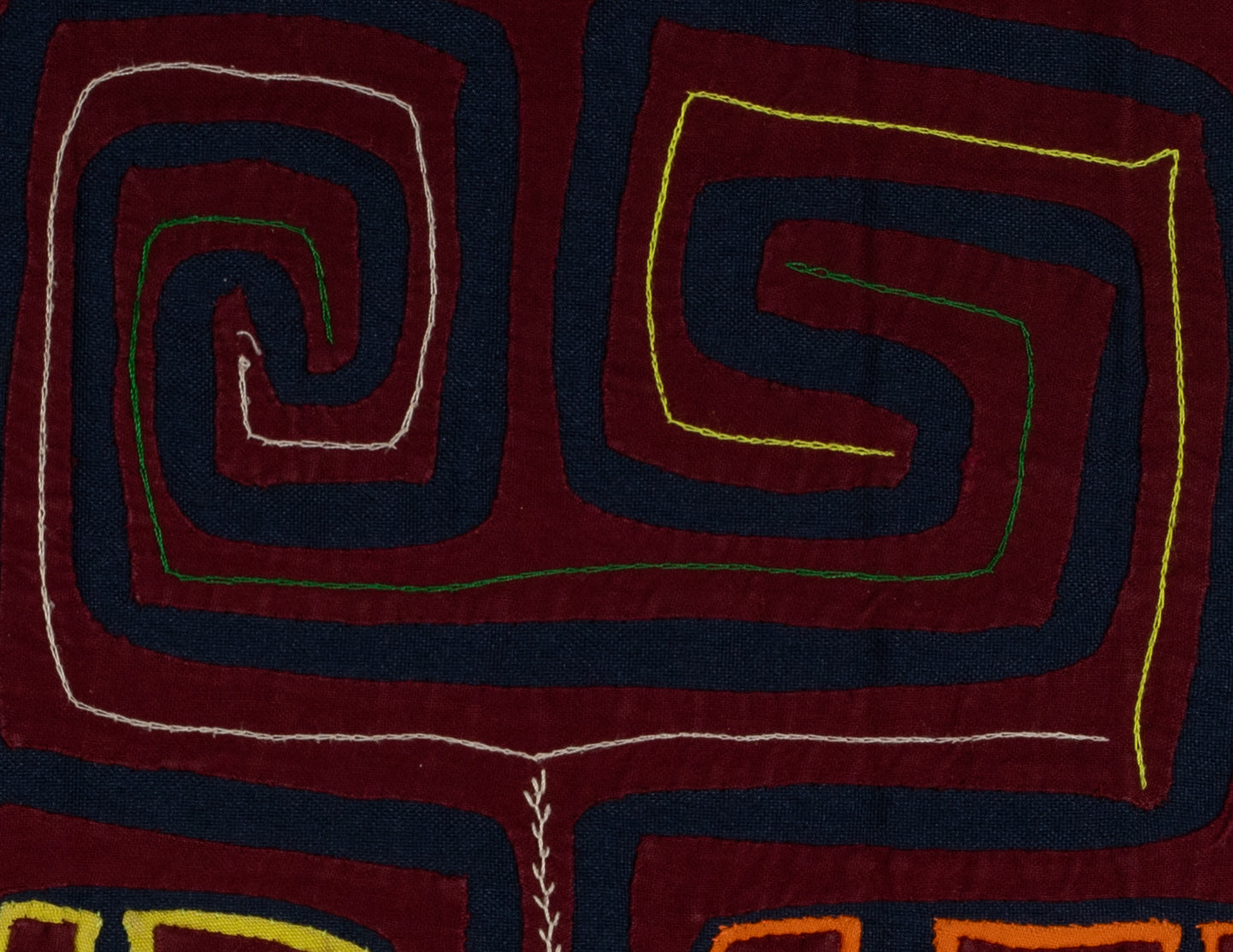 Burgundy Classic Design Kuna Mola