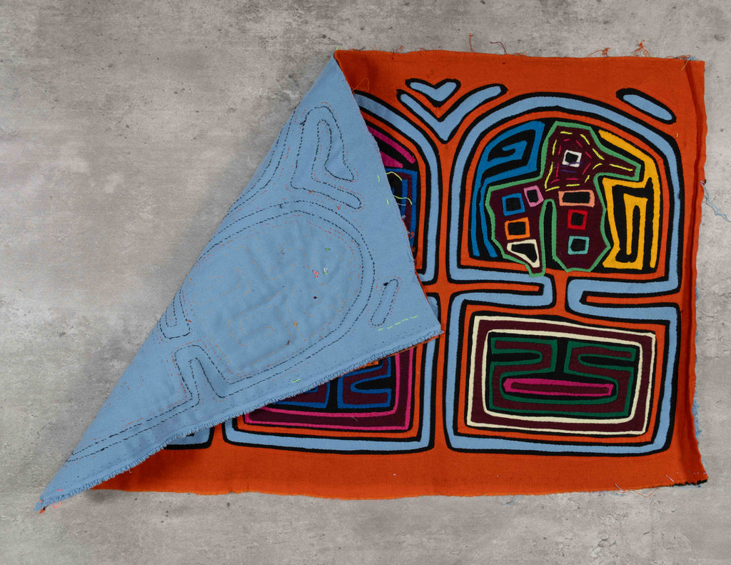 Orange And Aqua Bird And Panther Mola