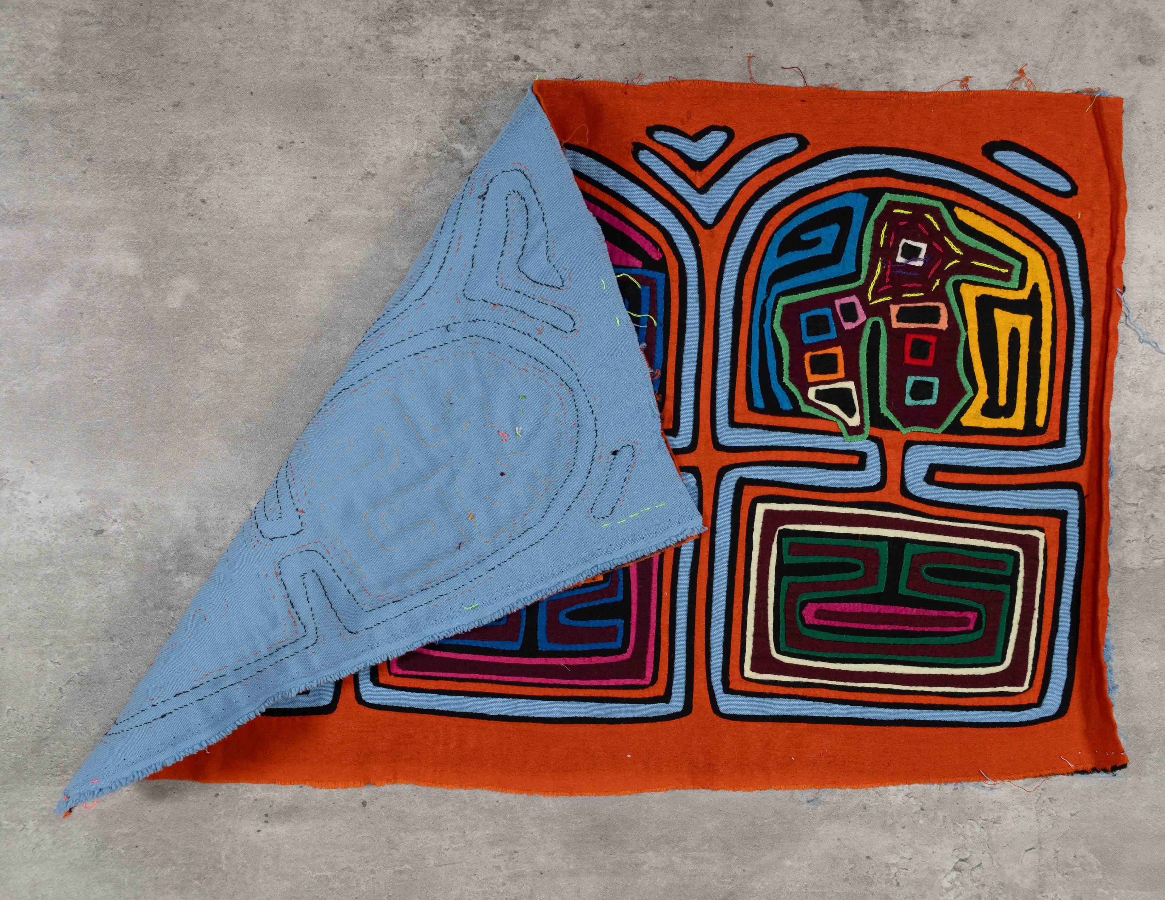 Orange And Aqua Bird And Panther Mola