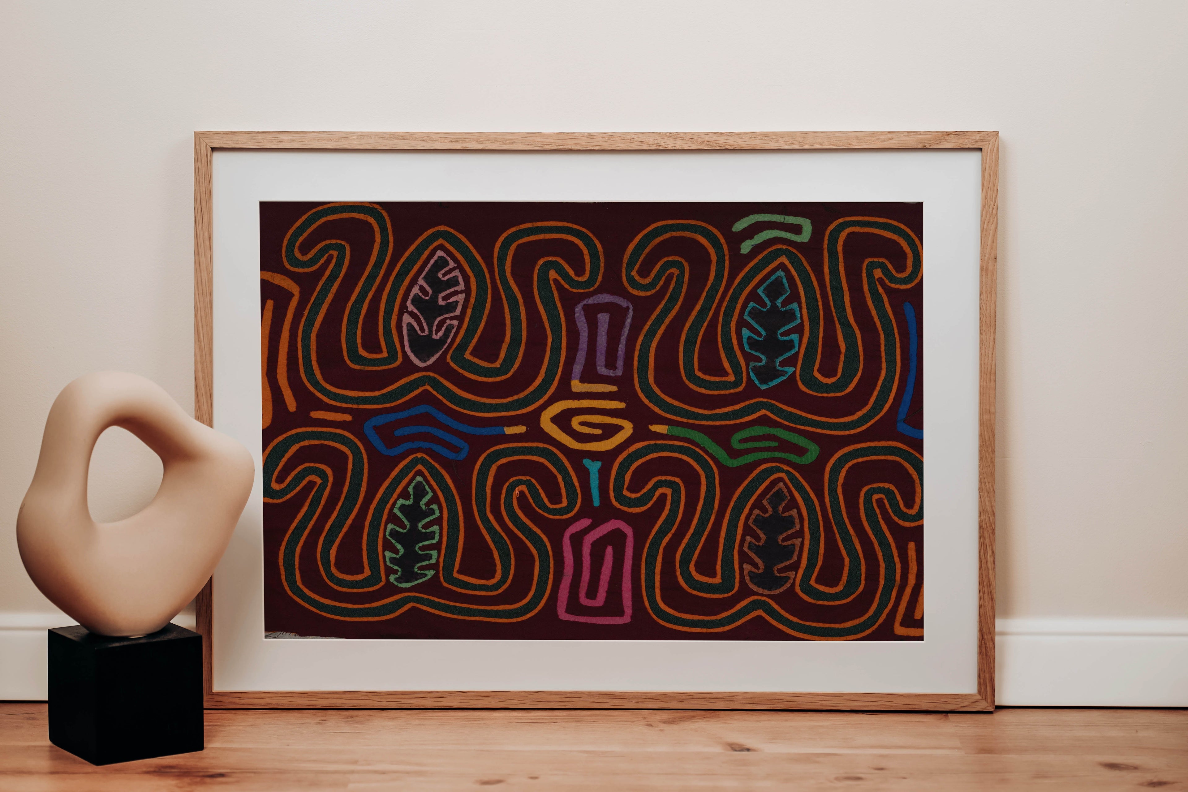 Burgundy Orange And Green M or W Mola