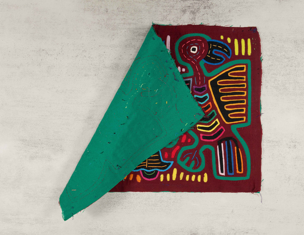 Maroon And Green Dancing Duck Mola