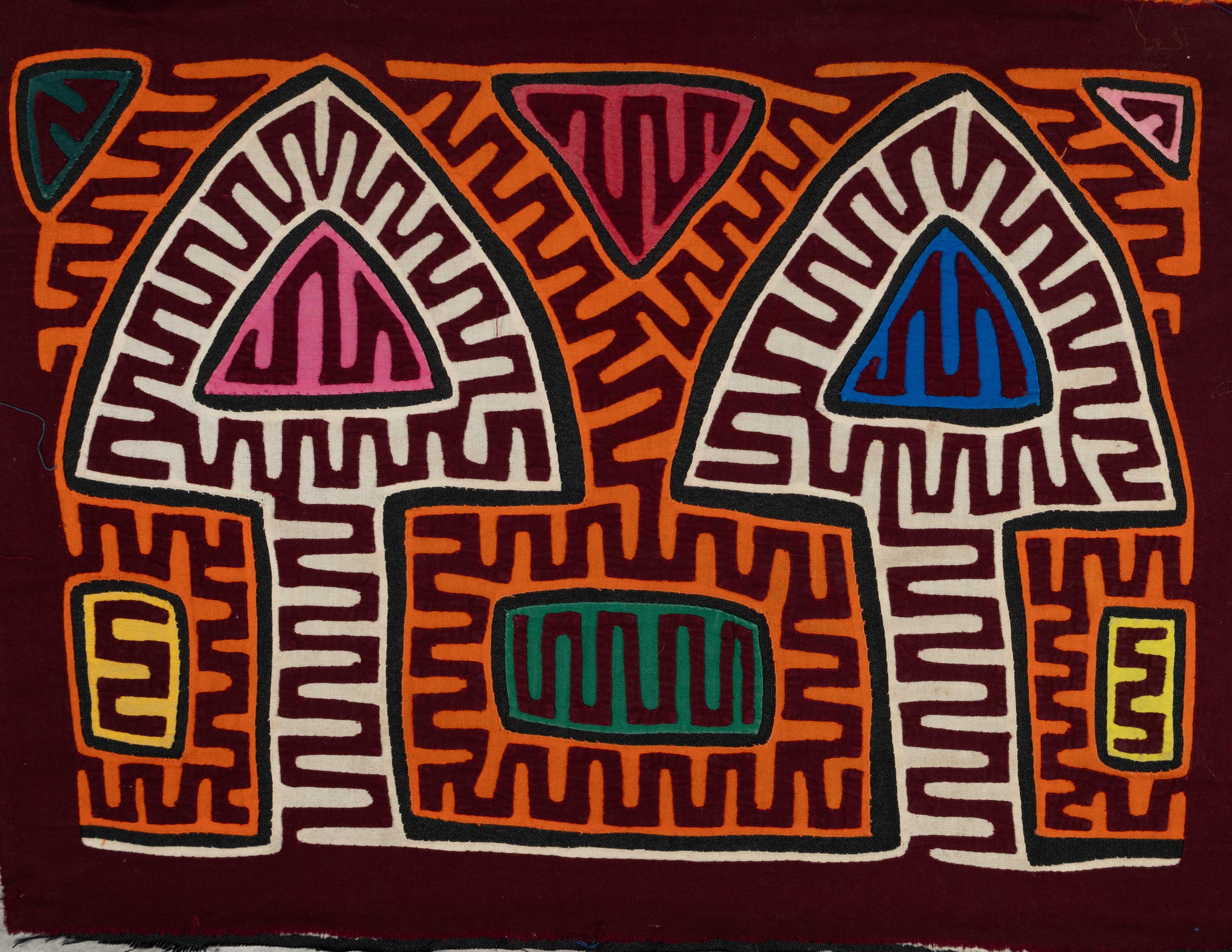 Maroon And Orange Arrow Heads Mola