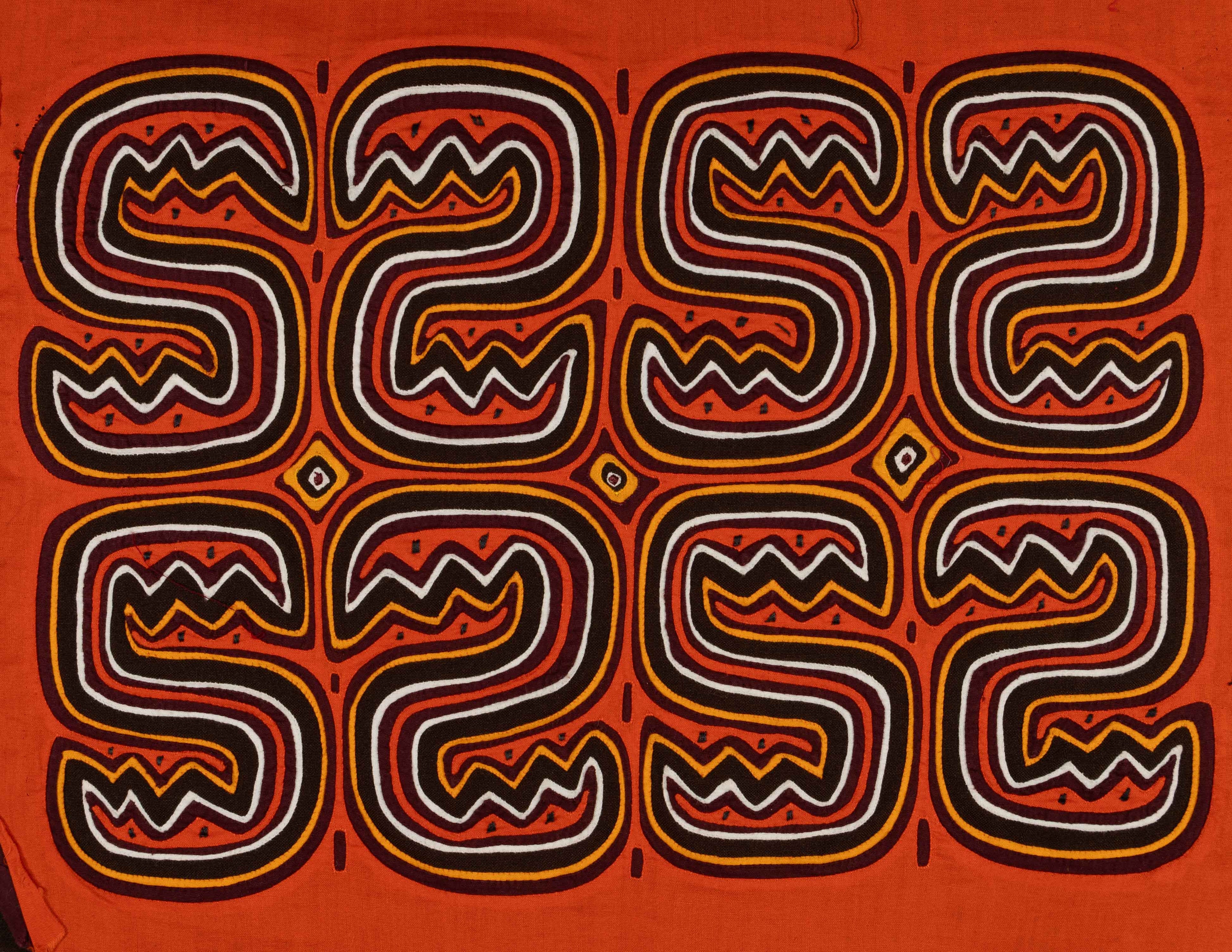 Orange And White Angry Seas Mola