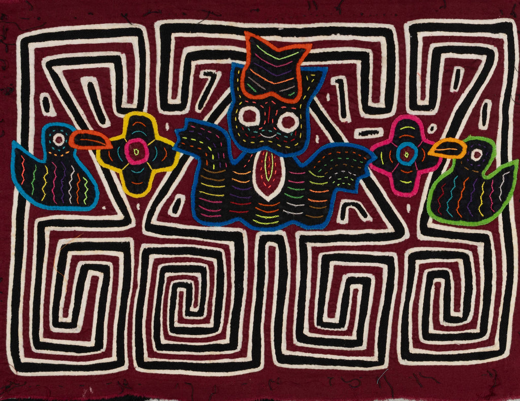 Maroon Black And White Owl Clowning Around Mola