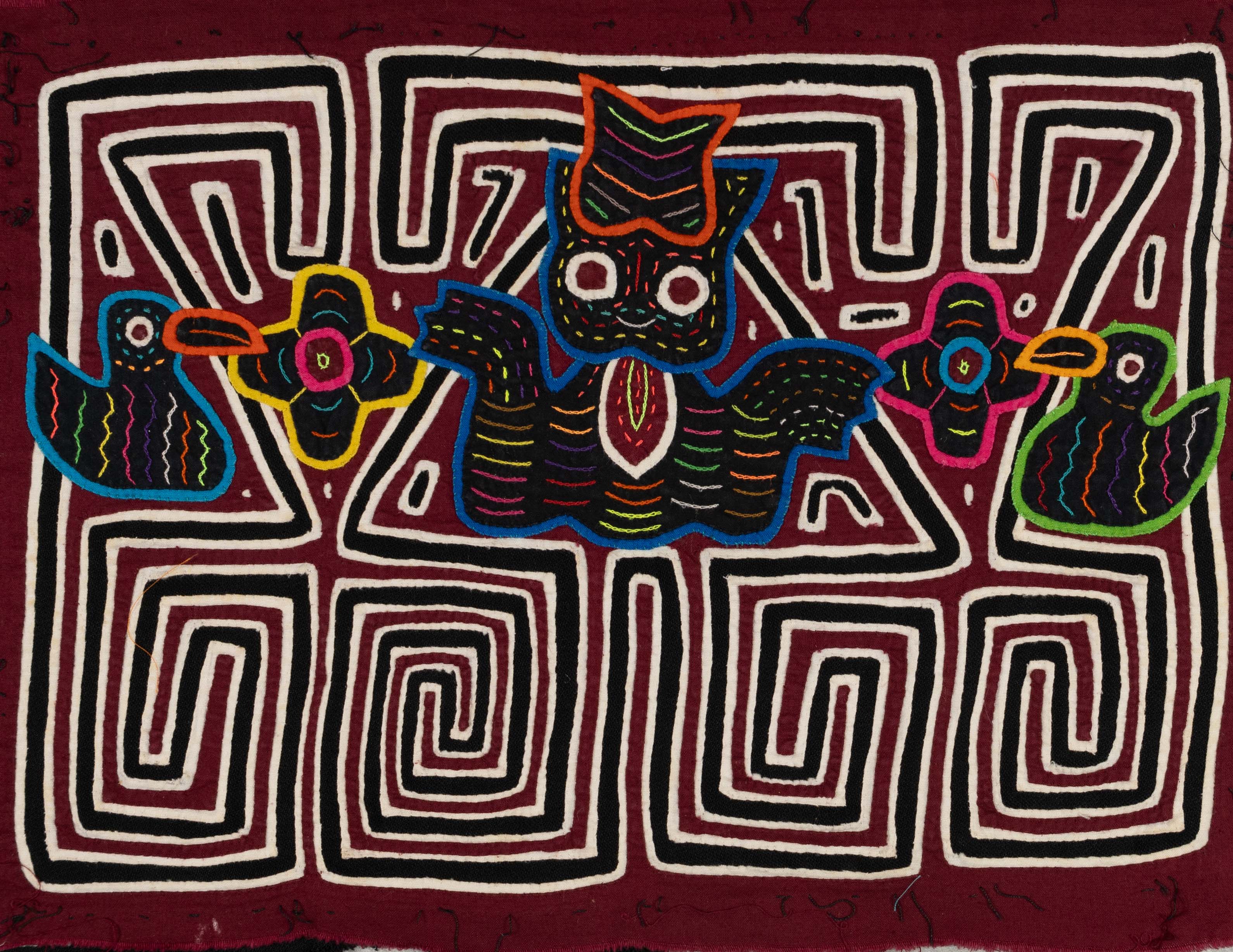Maroon Black And White Owl Clowning Around Mola