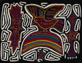 Black And White Peace Dove Over A Rainbow Mola
