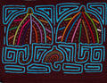 Maroon And Turquoise Rainy Day Umbrella Mola