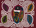 Maroon And White Autumn Leaves And Parrot Mola