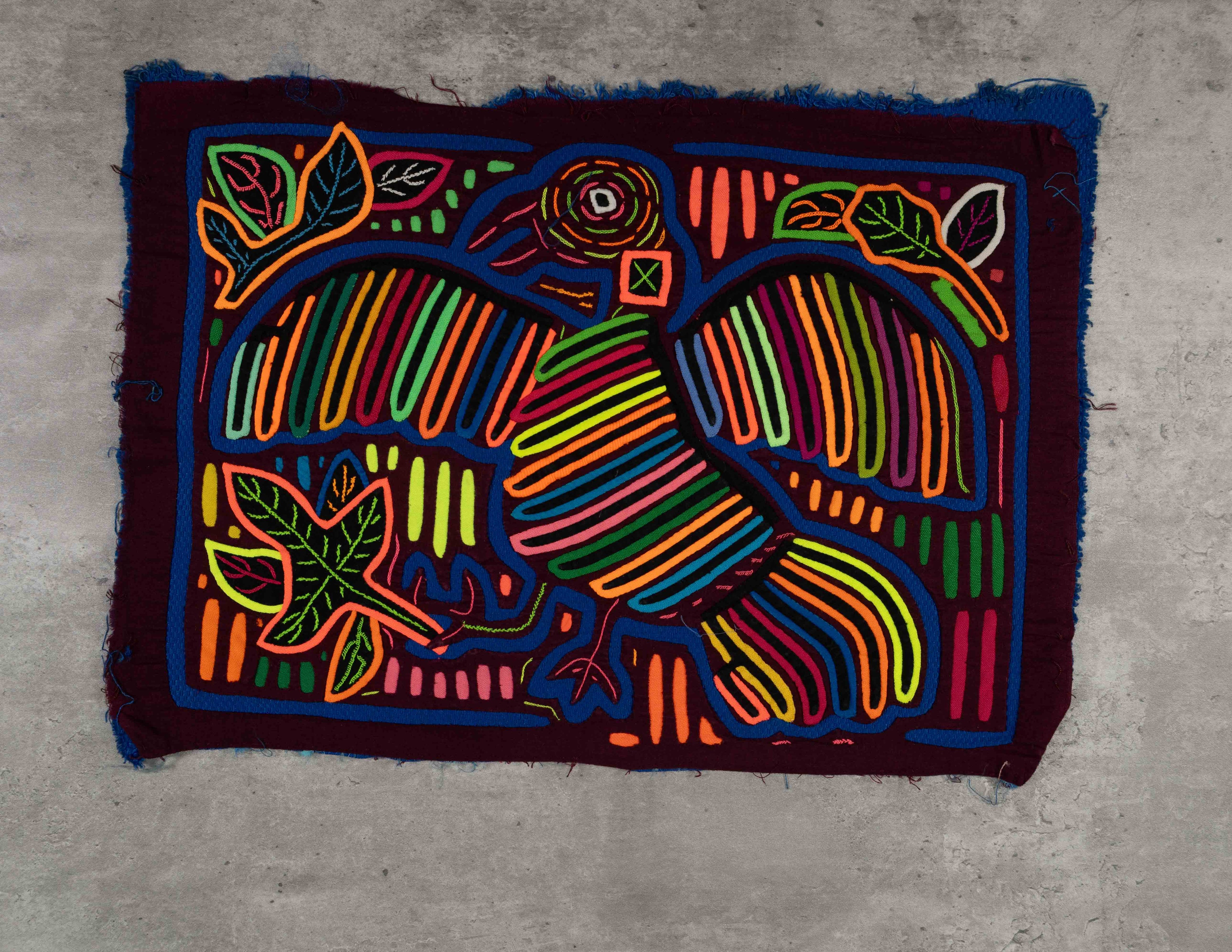 Burgundy And Blue High Flying Peace Dove Mola
