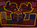 Burgundy And Yellow Twin Sister Optical Illusion Mola