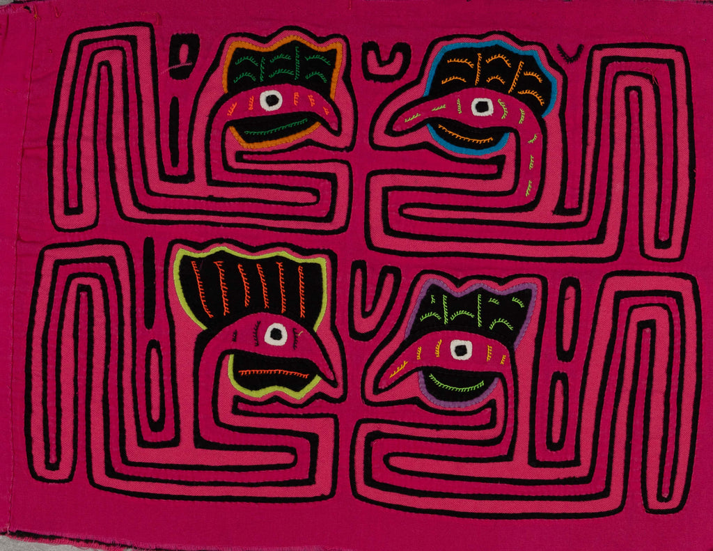 Pink Bird Head Mola