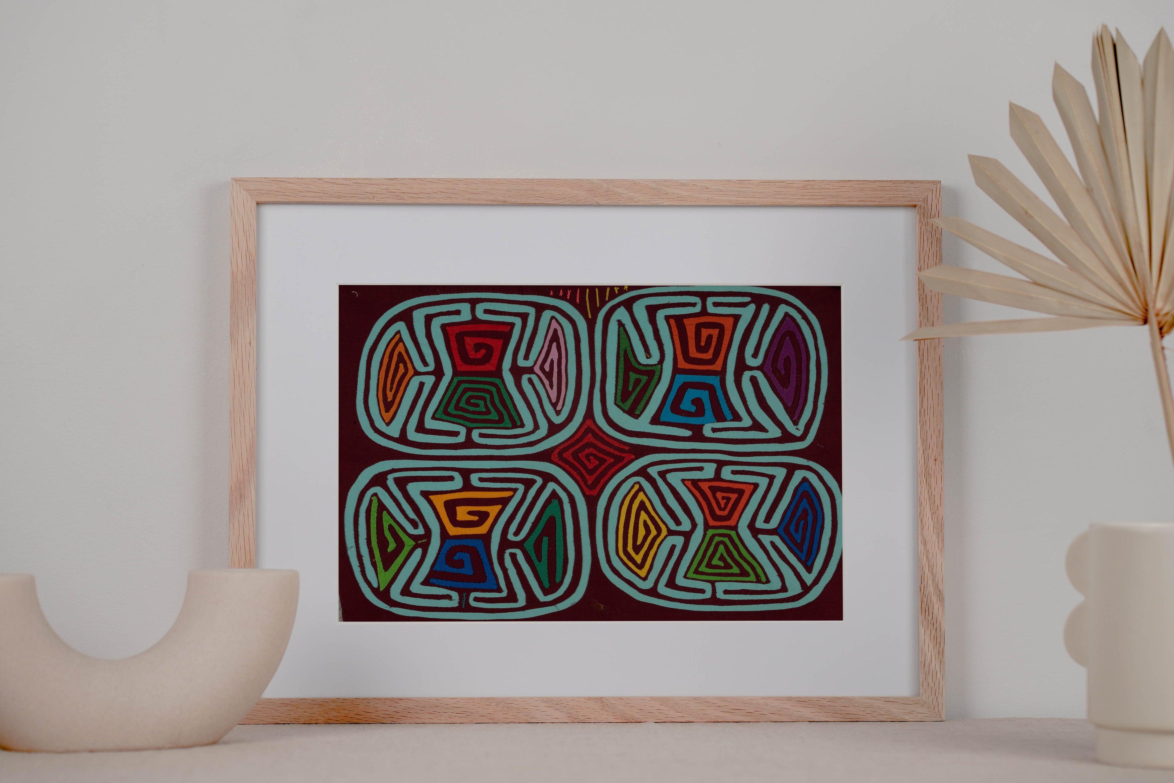 Maroon And Turquoise Great Balls Of Color Mola