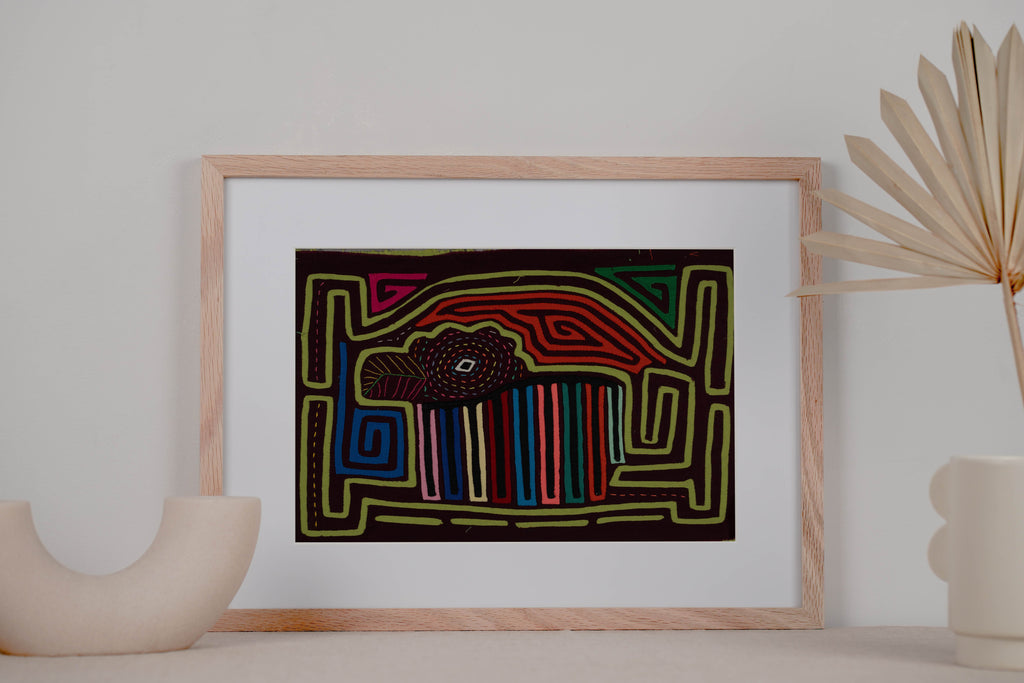 Burgundy Orange And Green Jungle Critter Mola