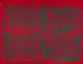 Vintage Green And Red Classic Design Mola