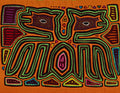 Orange And Green Howling Puppy Dog Mola