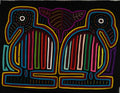 Red Yellow And Turquoise Lost Birdies Mola