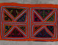Orange And Light Blue Classic Design Kuna Mola