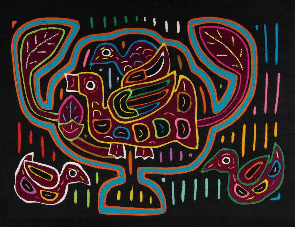 Black Orange And Turquoise Family Affair Bird Mola