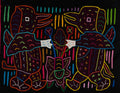 Black Orange And Yellow Handshake Mola