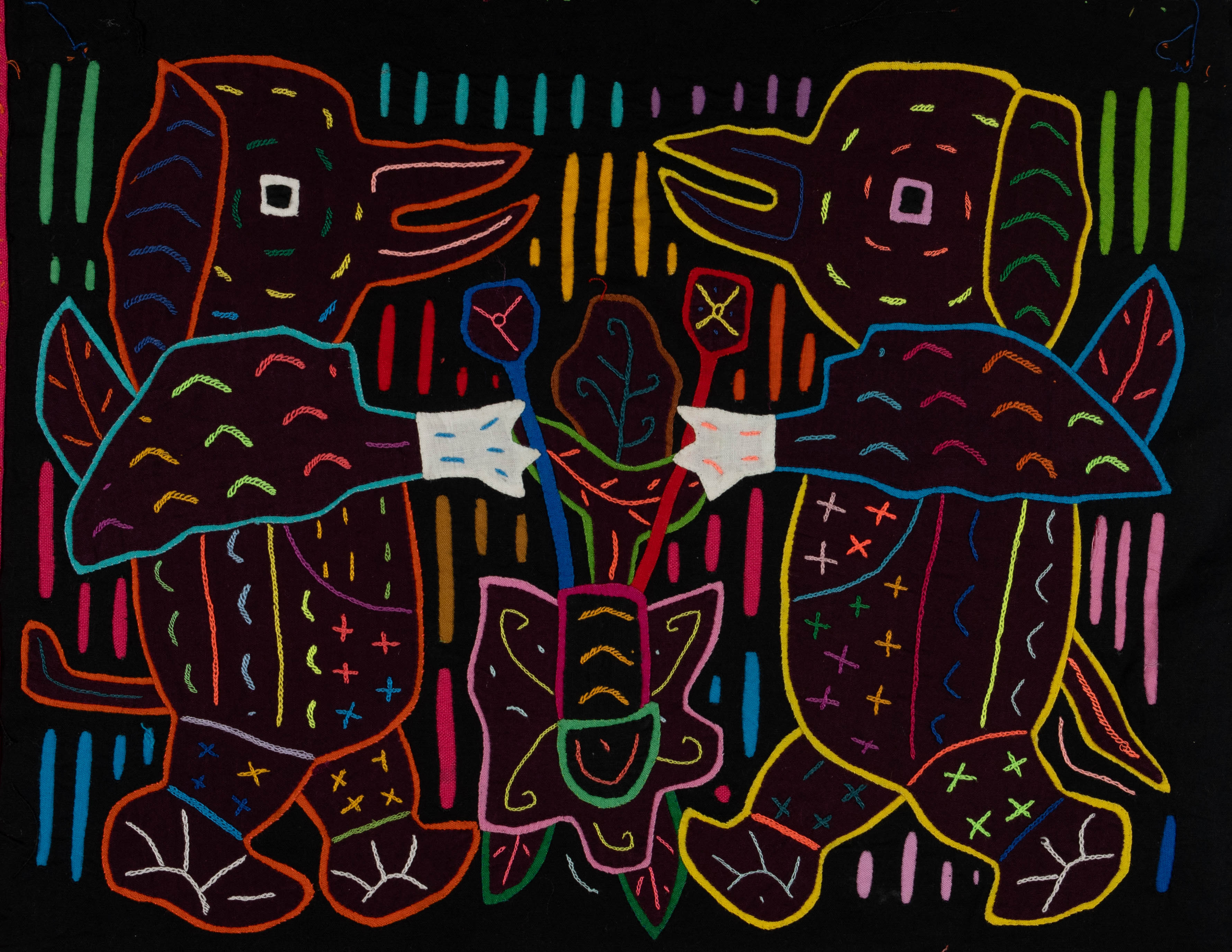 Black Orange And Yellow Handshake Mola