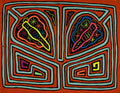 Orange And Aqua Butterfly Mola