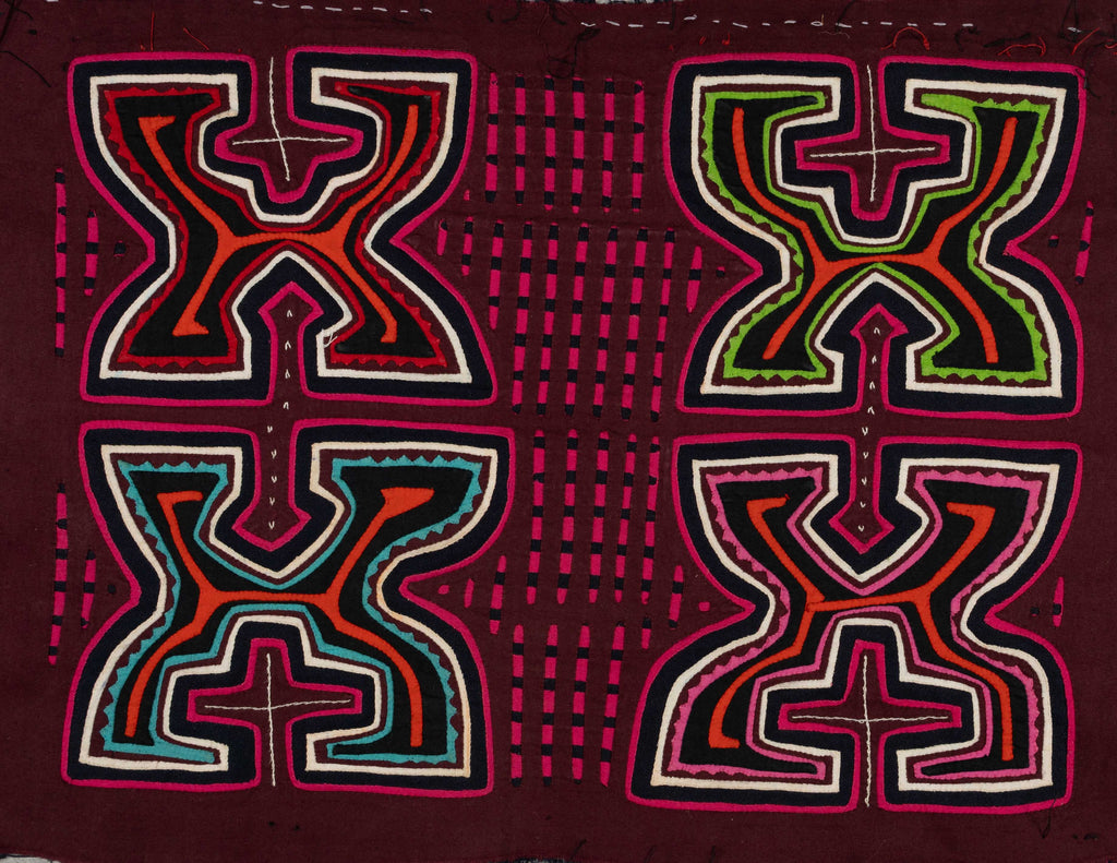 Burgundy And Purple X Marks The Spot Mola
