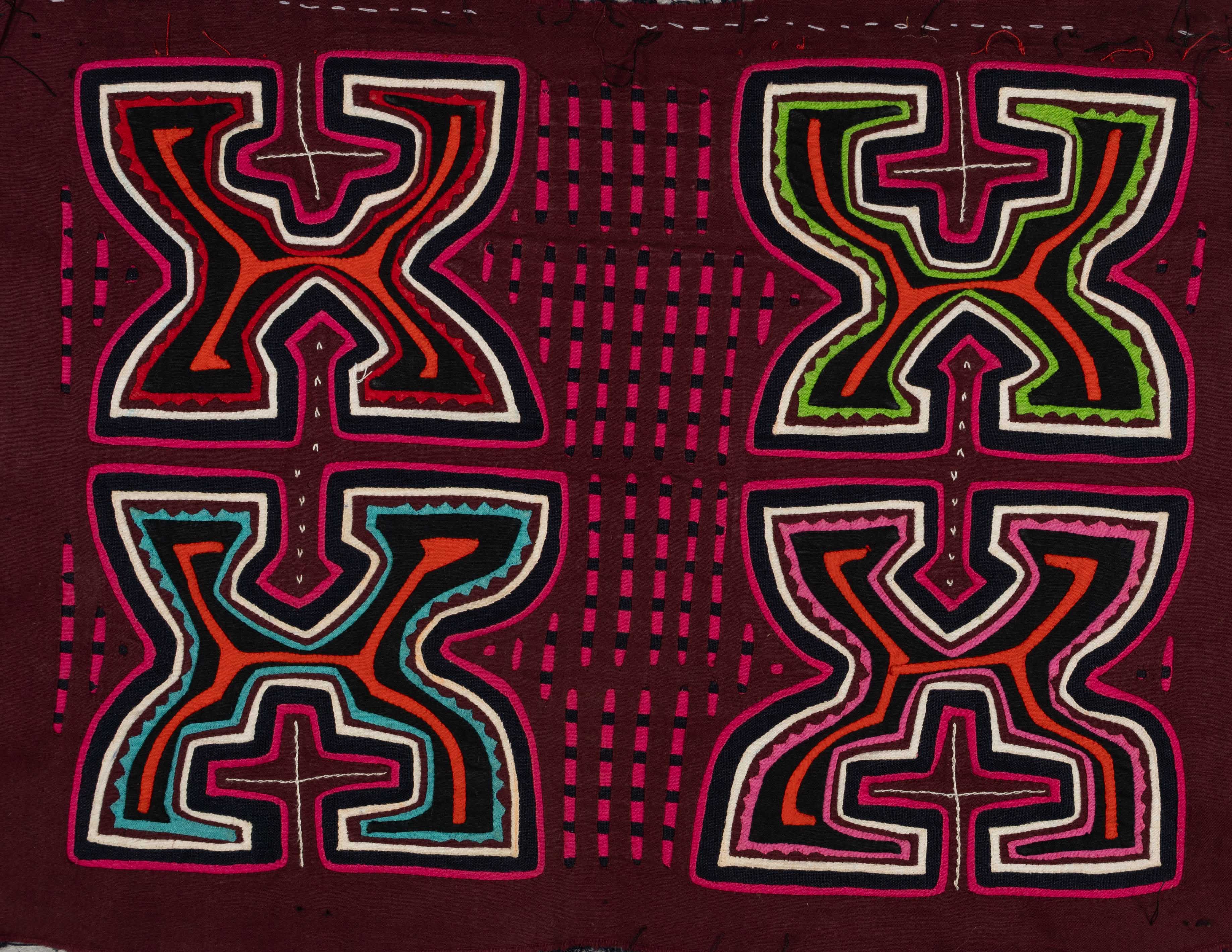 Burgundy And Purple X Marks The Spot Mola