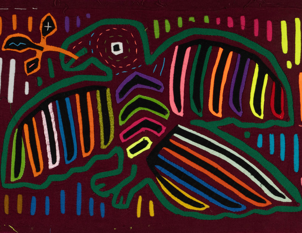 Maroon And Green Peace Dove With Olive Branch Mola