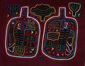 Maroon And Pink Toucan Parrot Bird In Bottle Mola
