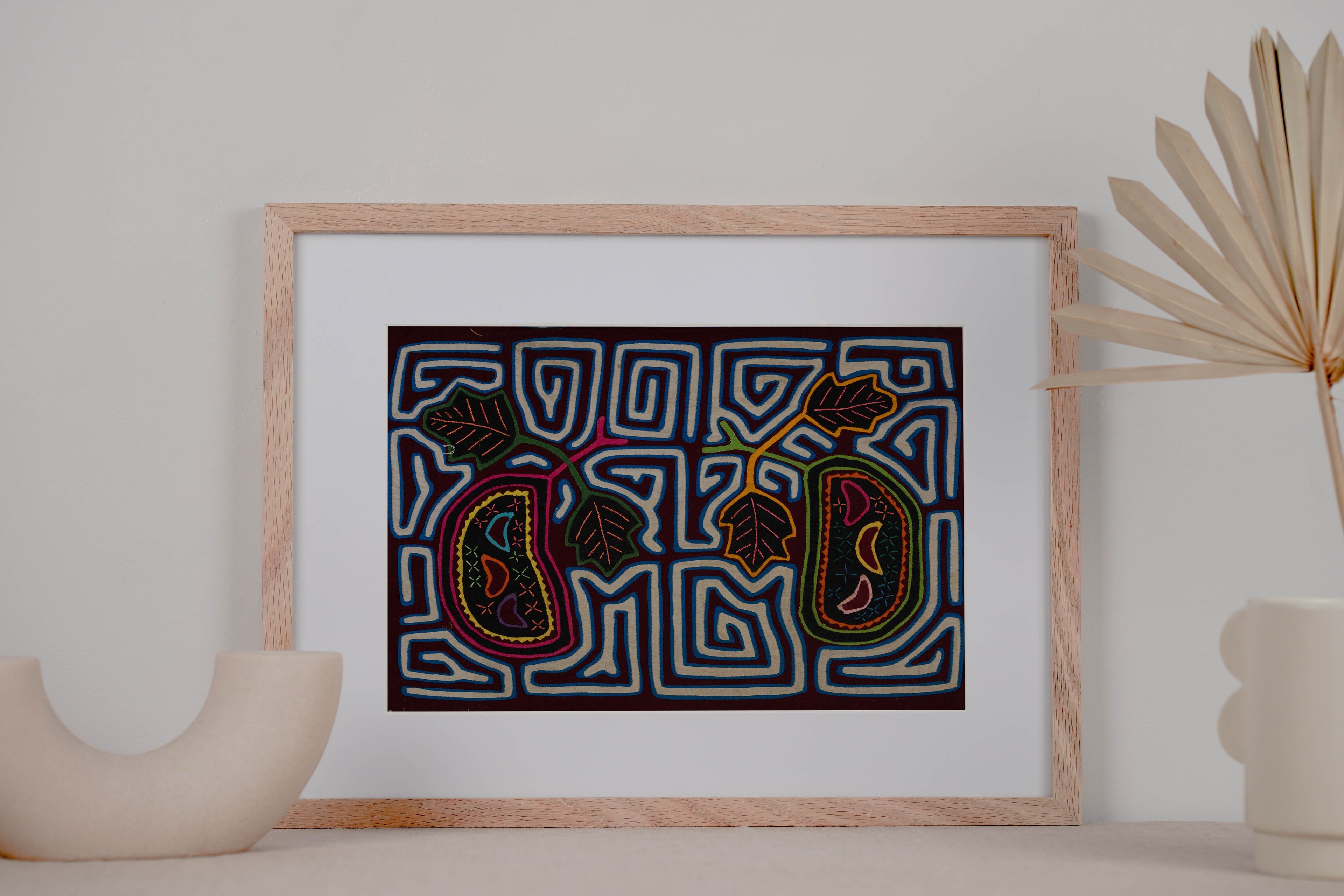Maroon Blue And White Peanut Or Soybean Mola