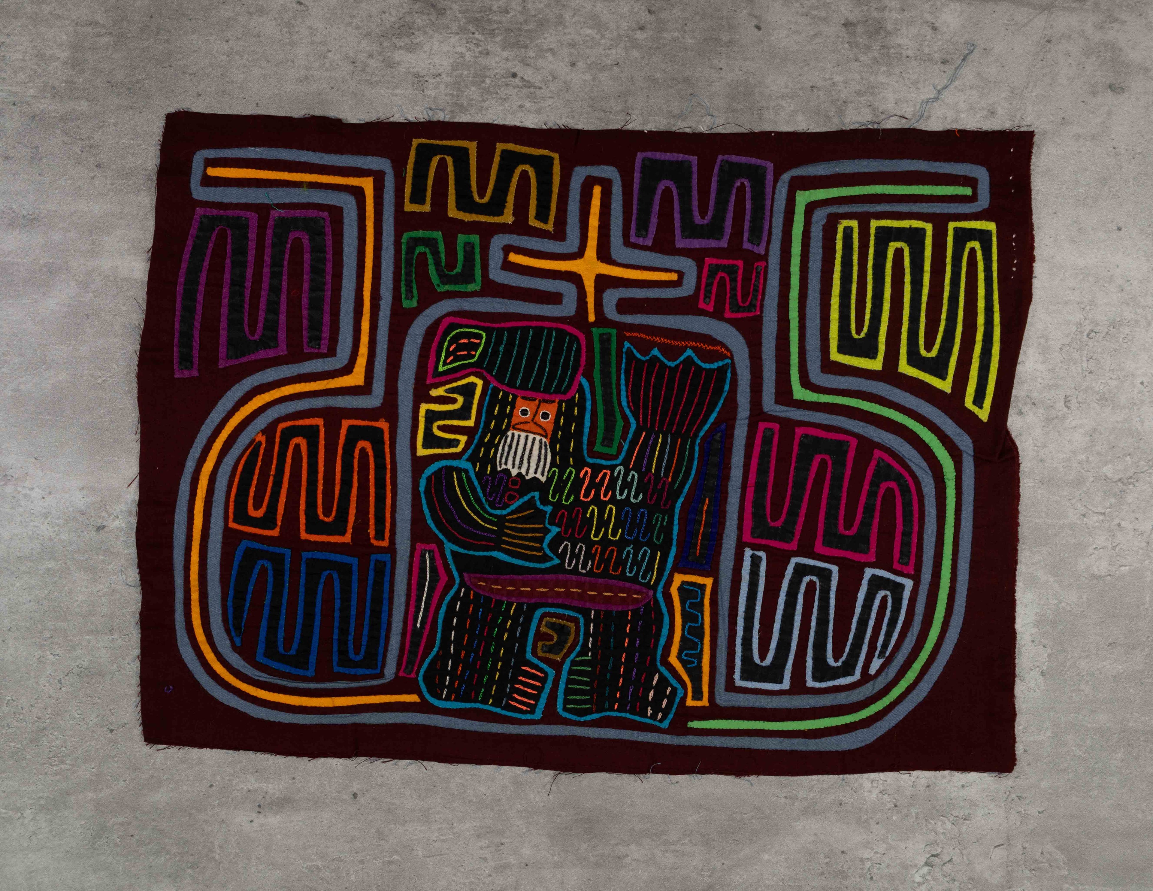 Christmas Santa With Cross And "25" Mola