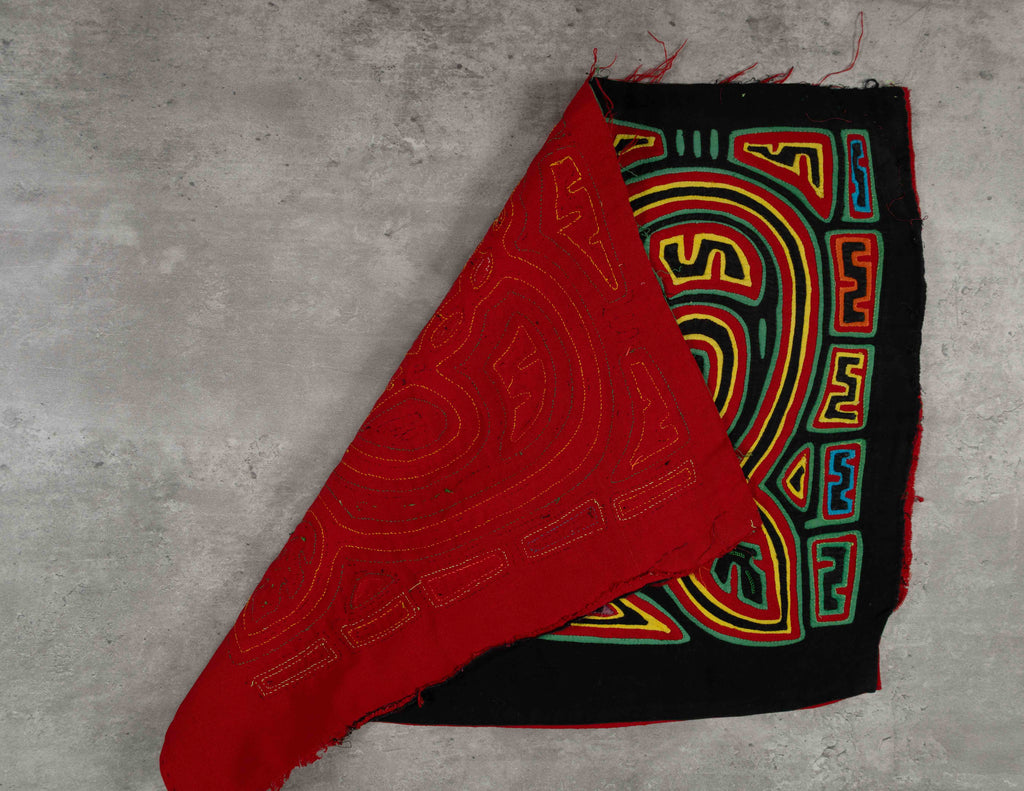 Black Red And Yellow Sugar Bowl Mola