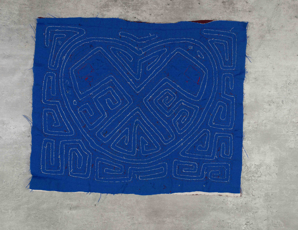 Patriotic Maroon Blue And White Panamanian Flag Mola