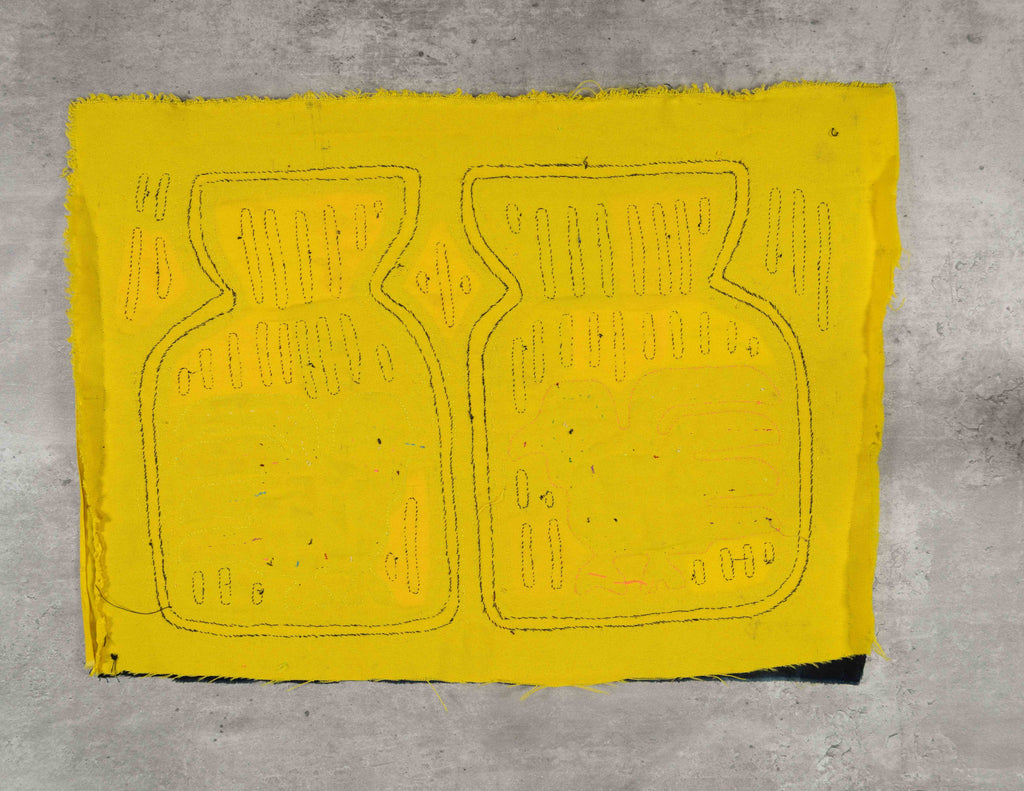 Yellow And Black Bird In A Bottle Mola