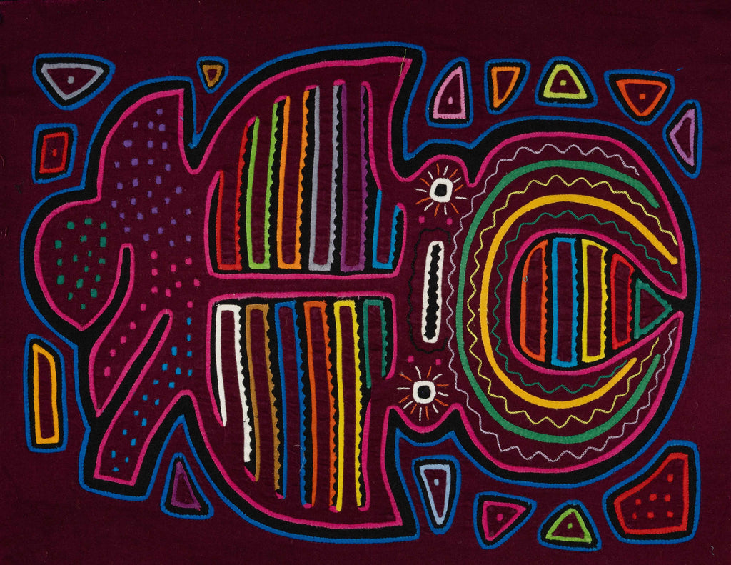 Burgundy Multi-Color Monster Of The Deep Mola