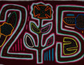 Burgundy And Blue Flower With the Famous "25" Mola