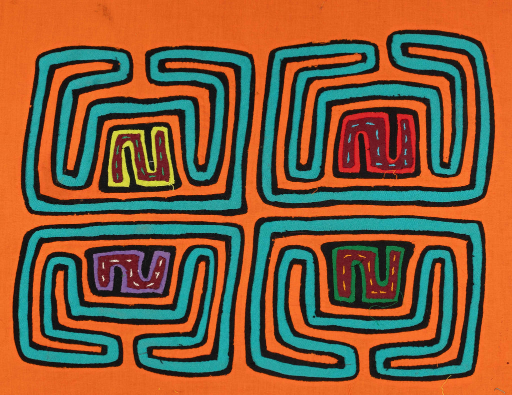 Orange And Turquoise Classic Design Mola
