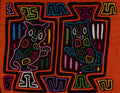 Orange Pink And Blue Kitty Cat Mola