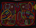 Black And Red Parrot Bird In Birdcage Mola