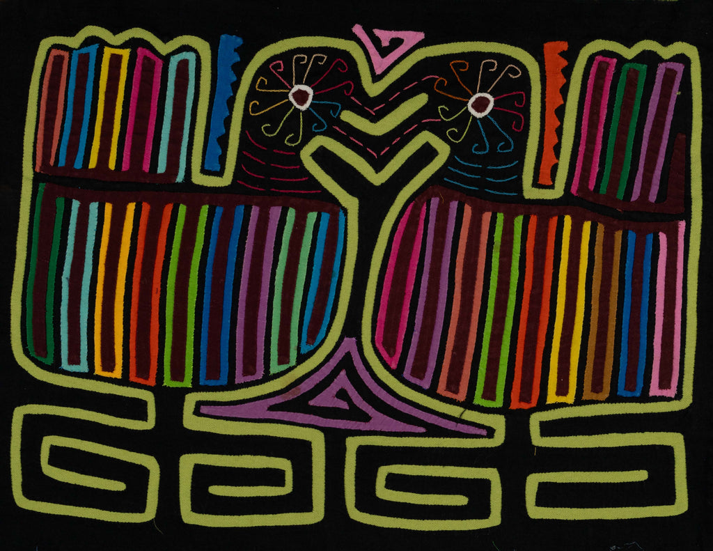 Black And Green Beak To Beak Kisses Mola