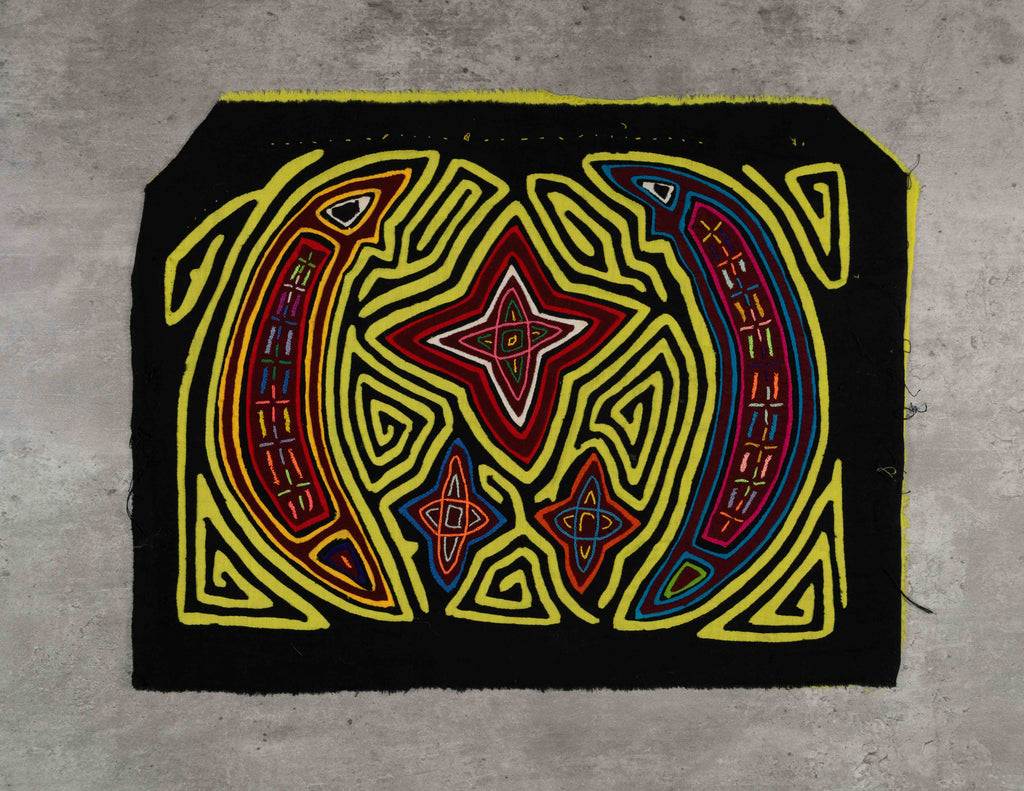 Black And Yellow Moon And Stars Mola