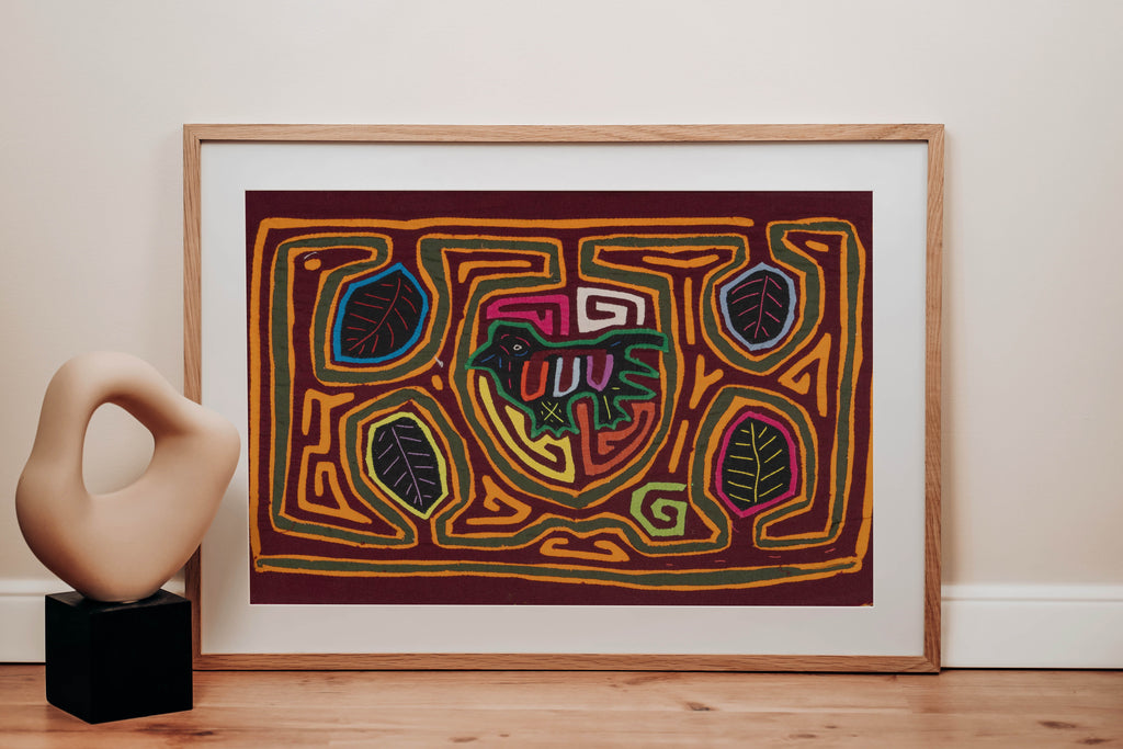 Maroon And Gold Autumn Leaves And Jungle Buddy Mola
