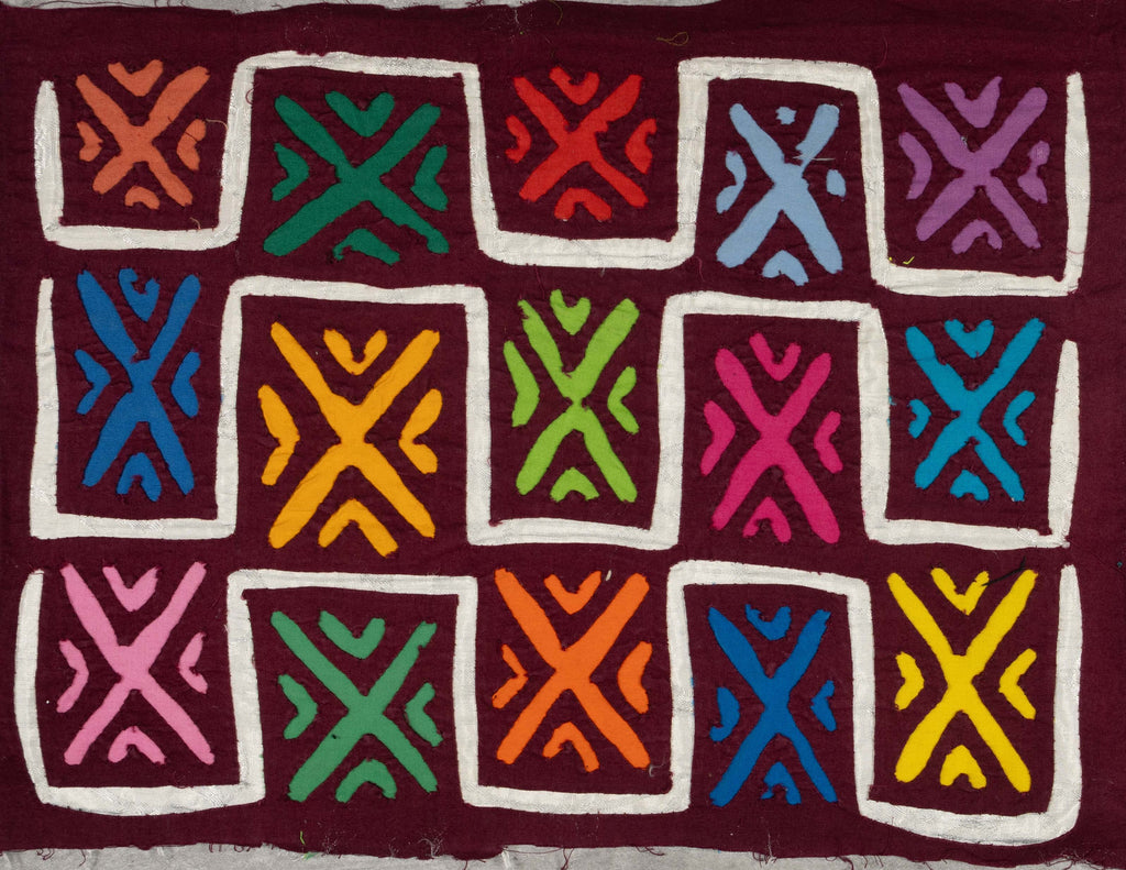 Maroon And Silver X Marks The Spot Mola