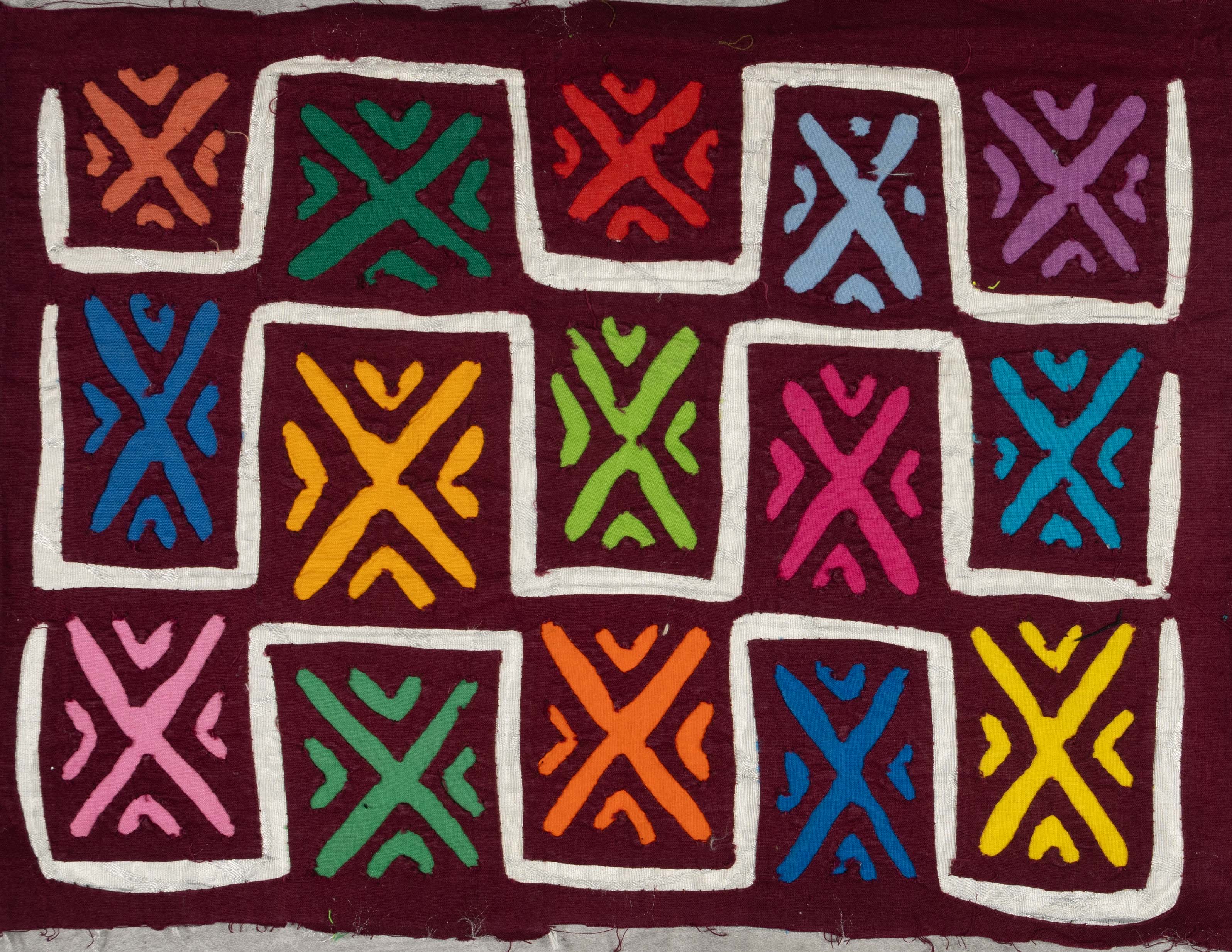 Maroon And Silver X Marks The Spot Mola