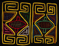 Black And Gold Classic Design Kuna Mola